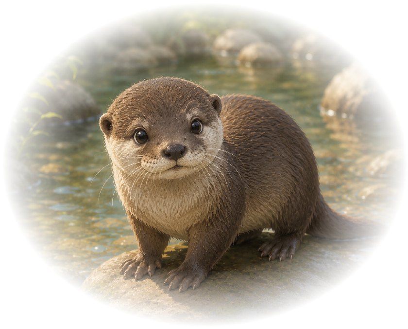 コツメカワウソのイラスト